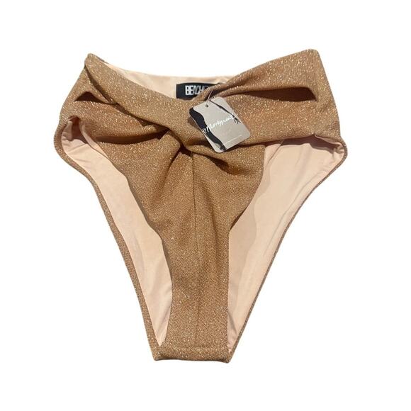 Beach Riot Zurie Rose Gold Bathing Suit Bottom NWT Sz. S - Picture 3 of 6